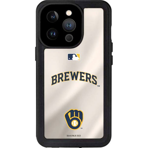 MLB Milwaukee Brewers Home Jersey iPhone 15 Pro Waterproof Case